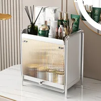 Light Luxury Makeup Organizers Desktop Cosmetics Storage Box Dustproof Sundries Storage Cabinet Bathroom Skincare Storage Rack 1