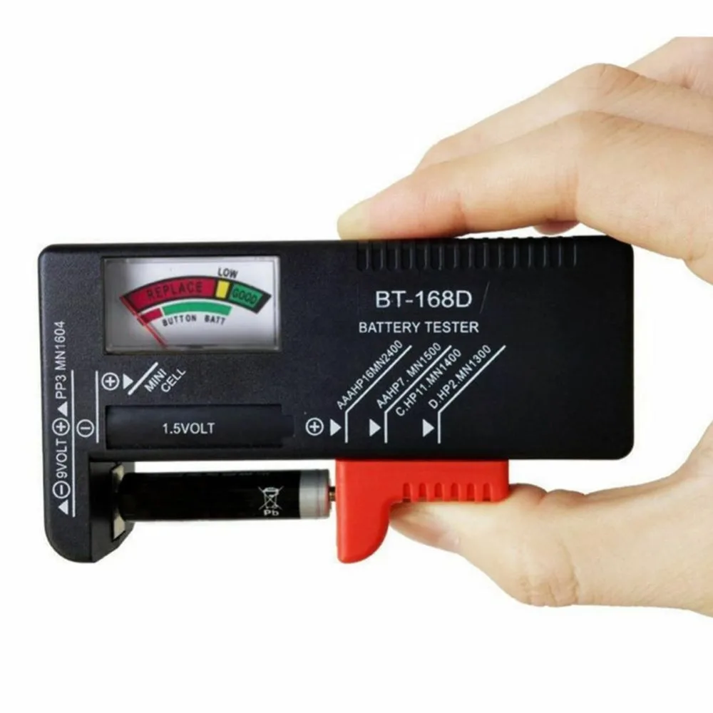 단추 셀 전압 테스터 검사기 표시기, 범용 배터리 테스터 포인터, 1.5V, 9V