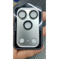 Premium Tempered Glass Camera Lens Protector with Strong Metal Frame - iPhone 17 Pro (Silver)