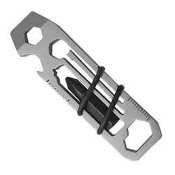 Compact Multi - Functional Keychain Tool - Portable Mini Crowbar, Wrench, and Screwdriver (A)