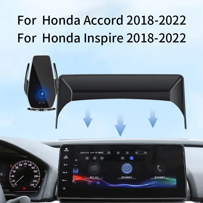 

Car Phone Holder For Honda Accord Inspire 2018-2022 screen navigation bracket magnetic new energy wireless charging rack
