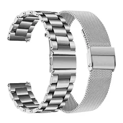 Stainless Steel Smartwatch Strap - Premium Metal Bracelet Replacement Accessory for ML05 ML08 (Package 2)