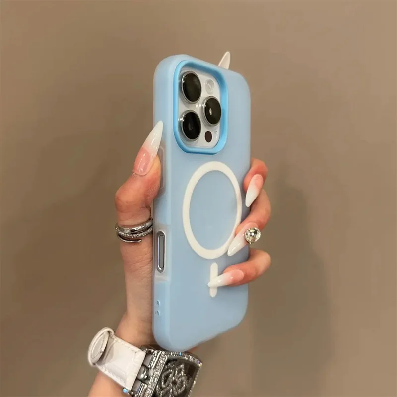 รูปสินค้า เคสซิลิโคน 2-in-1 ป้องกัน iPhone 16/15/14/13/12/11 พร้อมแม่เหล็ก