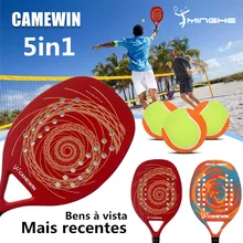 In stock / 3 colors The lowest price professional beach tennis racket in the whole net. Racket carbon fiber EVA elastic material