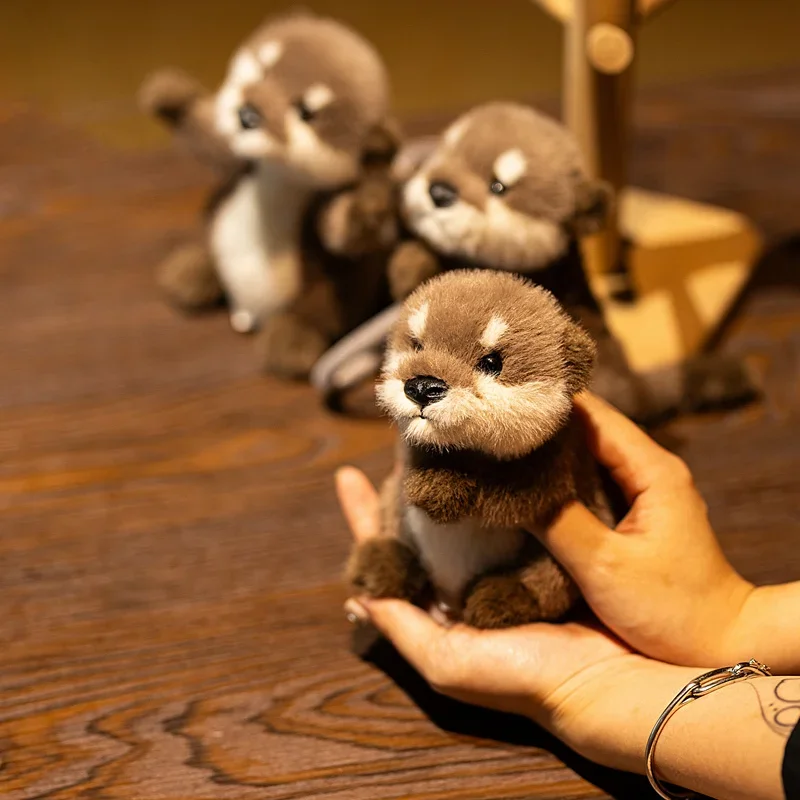 Charming Otter Plush Keychain - Soft Stuffed Animal Pendant