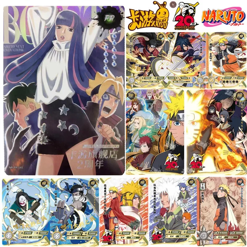 KAYOU Genuine Anime Naruto PR Card Kakashi Uchiha Tsunade Kushina Jiraiya Sasuke Naruto Tsunade Rare Collection Card Toy Gift