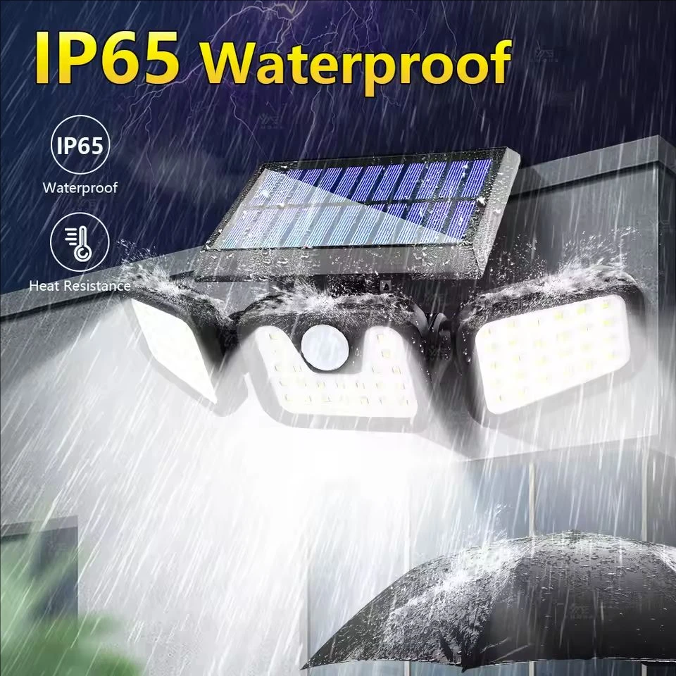 Solar Power Wall Lights Outdoor Motion Sensor Human Induction 3Modes Floodlights
