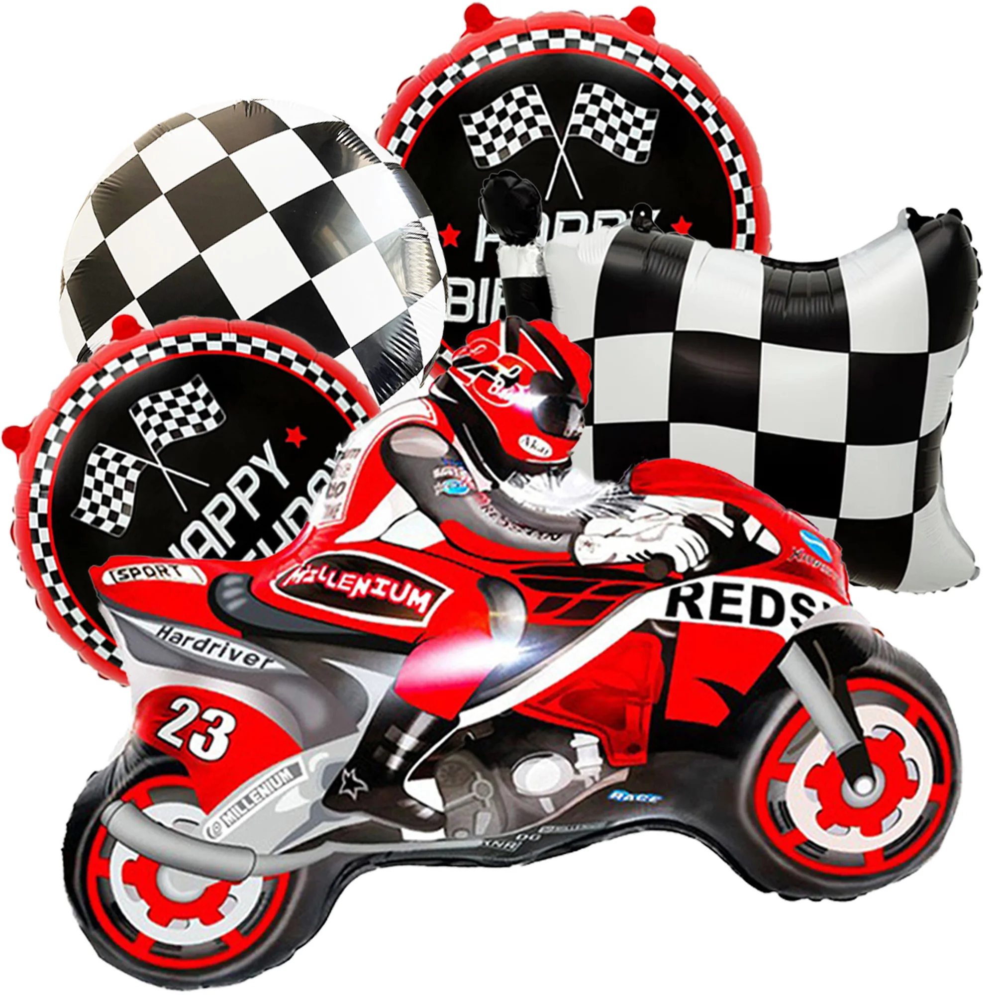 Centerpiece Motorcycle Themed Baby Shower 5Pcs Motorcycle Race Car