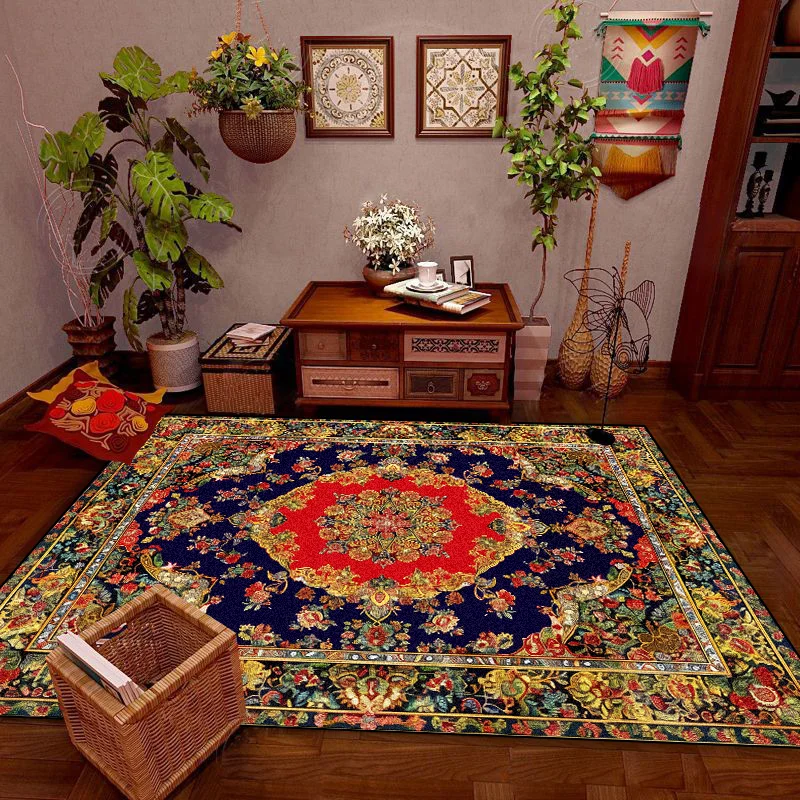 Persian Style Luxury Large Living Room Carpet Washable Room Decor Home Floor Mats Lounge Soft Rugs Non-slip Bedroom Bedside Rug 3