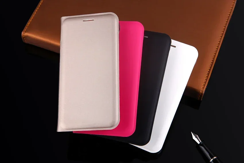 Premium PU Leather Wallet Phone Case with Card Holder and Sleeve Bag Holster