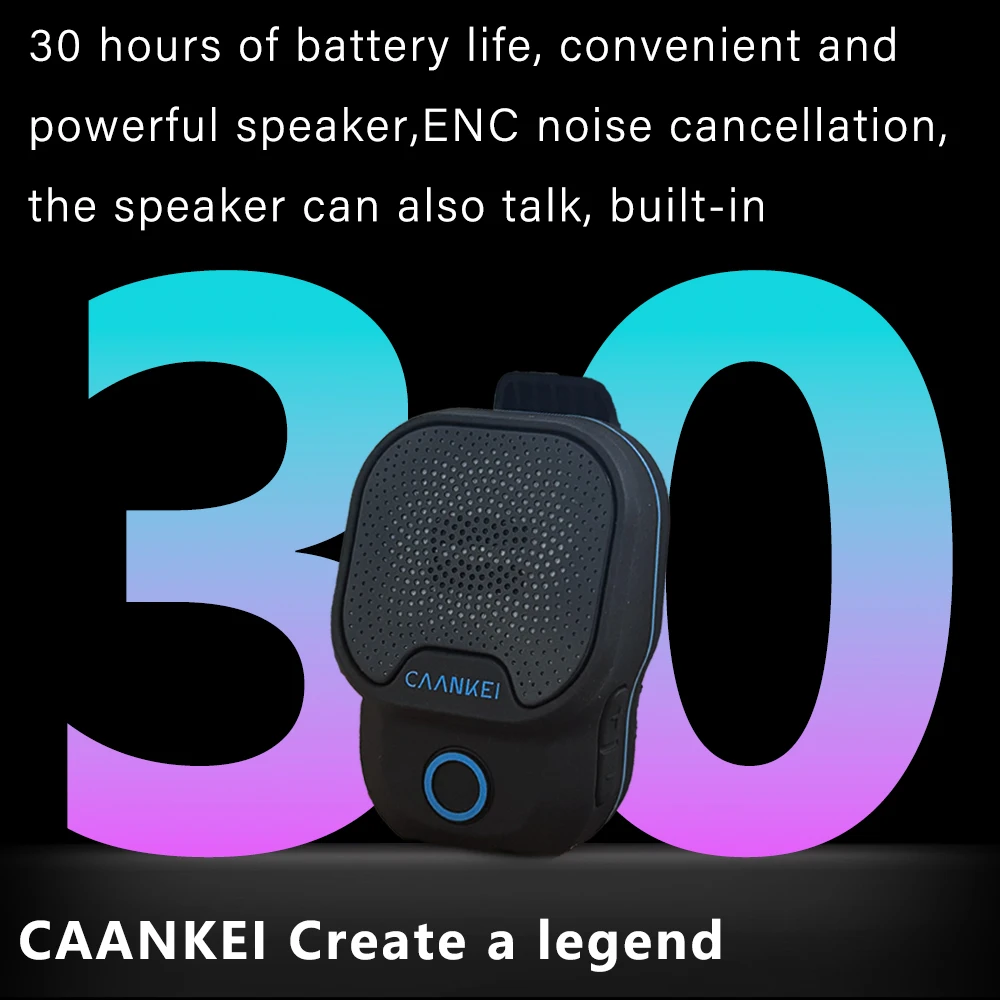 Rugged Waterproof Bluetooth Clip-On Speaker with Built-in Microphone