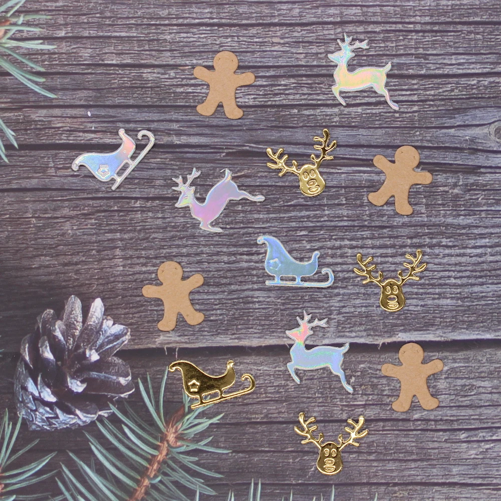 thumbnail image 1 of Troqueles de corte de metal con lentejuelas navideñas de KSCRAFT, plantillas para álbumes de recortes, gofrado decorativo, tarjetas de papel para bricolaje, 1 of 4