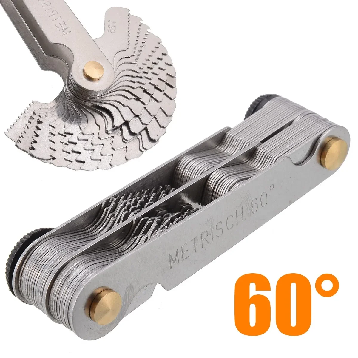 Thread Pitch Cutting Gauge Tool Set 55 & 60&deg; Inch & Metric Thread Plugs Gauge Gear Tooth Pitch Tool Accessories 1 Pc thread gauge