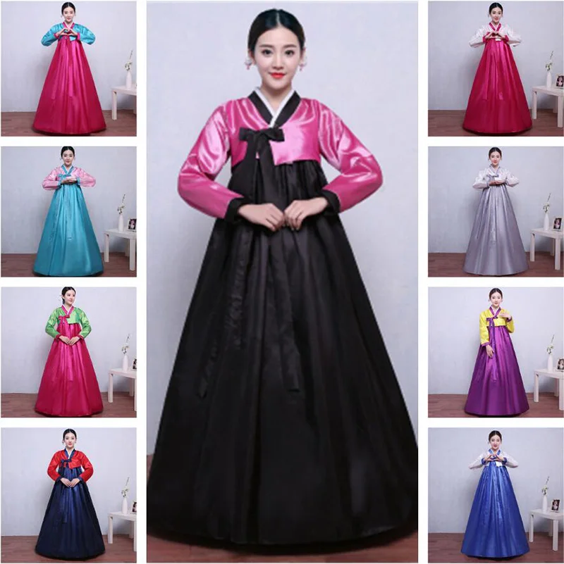 

Women's Korean Traditional Ancient Costume Palace Wedding Hanbok Dress Dance Cosplay Outfit