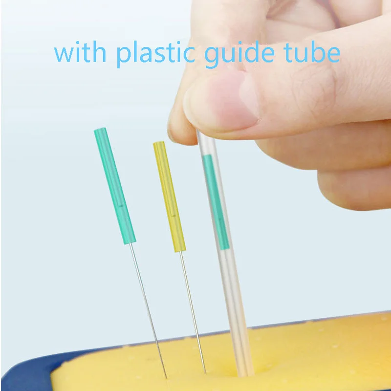 500Pcs/Box minisize Plastic Handle Sterile Acupuncture Needles Beauty Accupuncture filiform needle face 0.12,0.14, 0.16,0.18mm disposable acupuncture needle