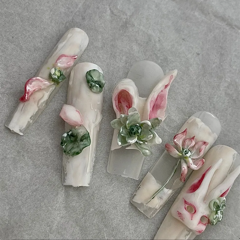 1pc  Cat Ears Rabbit Ears 3D Acrylic Nail Mold Nail Art Decorations Silicone Nail Mold Nail Accessories 5