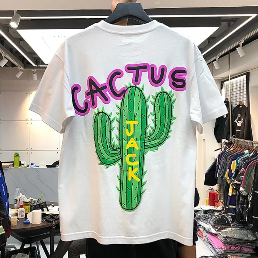 

Men's Luxury Cactus Jack Print T-shirt, Travis 2024 Cotton T-shirt, Street T-shirt, New