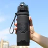BPA Free Plastic Sports Water Bottle 400/500/700/1000ml Portable Leak-proof Drinkware Outdoor Gym Water Bottle Bicycle Bottle 2