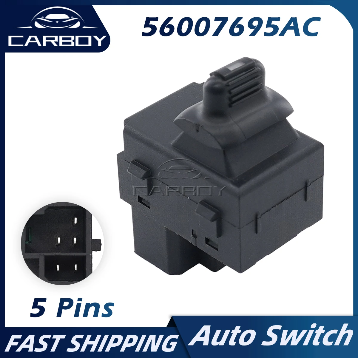 

56007695AC 56007695AB Window Switch For Dodge Ram 1500 2500 3500 4500 5500 Intrepid Stratus Chrysler 300M Sebring Jeep Cherokee