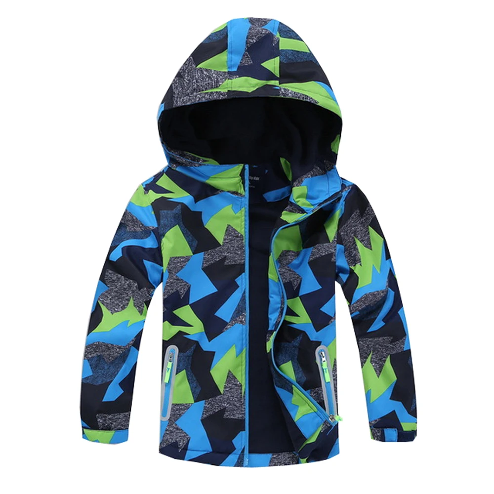 

Hiheart 3-12T Kids Boys Fleece Jackets Coat Spring Autumn Windbreaker Waterproof Boys Warm Coat Outerwear Sportswear