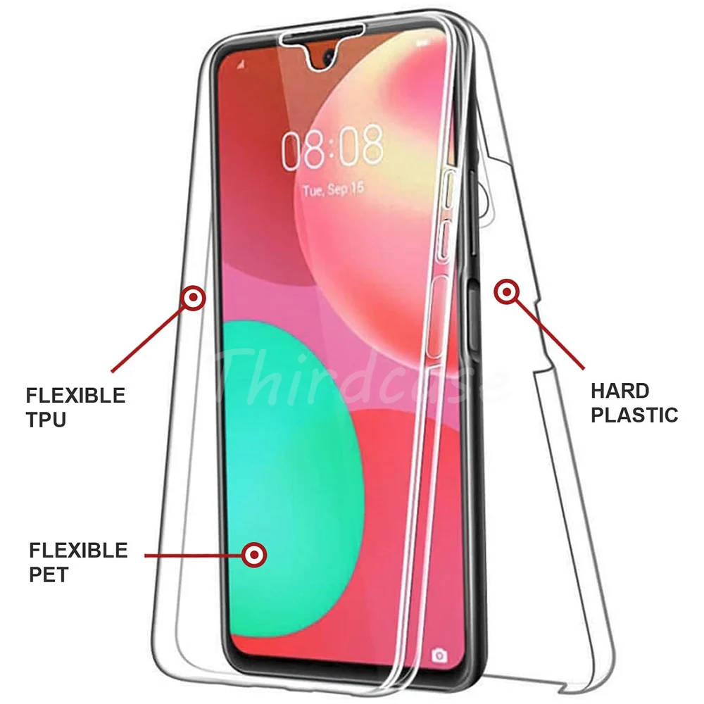 360 Double PC+Silicone Case For Huawei P Smart 2021 2020 Z P40 Lite E P20 P30 Pro P8 P9 P30 Lite New Y6P Y7P Y8P Full Body Cover 