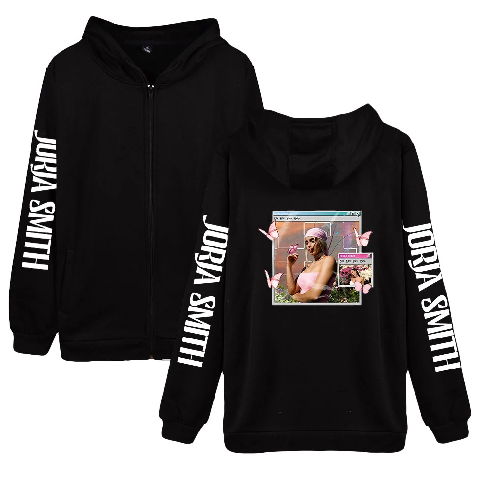 

Jorja Smith New Hoodie Zip Sweatshirt Letter Print Jacket Loose Long Sleeve Zip Hoodie Street Hip Hop Fashion Unisex Jacket