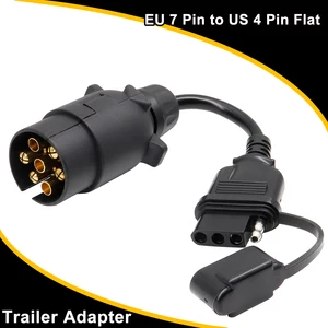 Европа в США прицеп светильник конвертер евро 7 способ круглый в США 4 контактный плоский Rv трейлер светильник разъем провода адаптер разъем