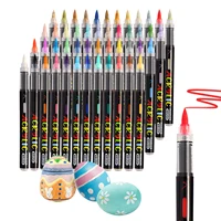 12-48 Colors Direct-liquid Acrylic Marker Waterproof Soft Brush Tip Color Layering Pen for Christmas Art Supplies Stationery 2