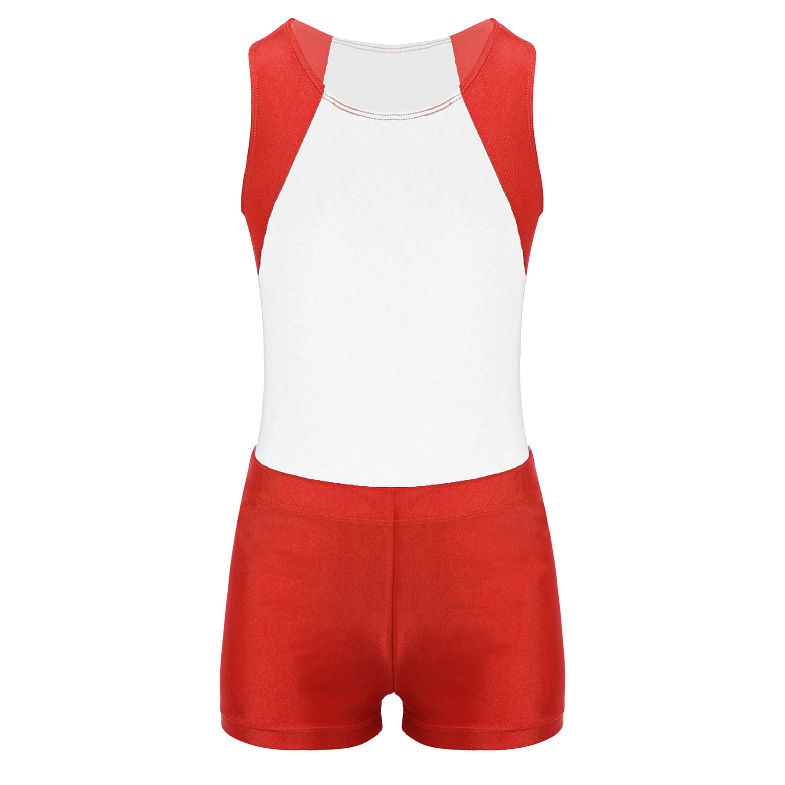 Boys Bodysuit Dance Leotards Jumpsuit Kids Gymnastics Leotard Costumes Sleeveless Stretchy Workout Sport Bodysuits with Shorts
