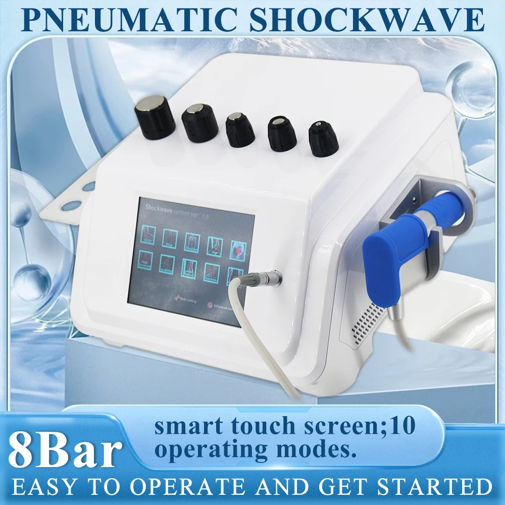 

Пневматическая терапия Shockwave 8 бар, устройство для эффективного облегчения боли, массажер для расслабления тела