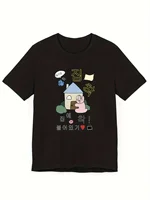 T-shirt d'été imprimé pour femmes, mignon, Style coréen Ins Ootd Y2k, rétro, Style de rue, Slim, doux, haut décontracté pour rendez-vous, usage quotidien 2