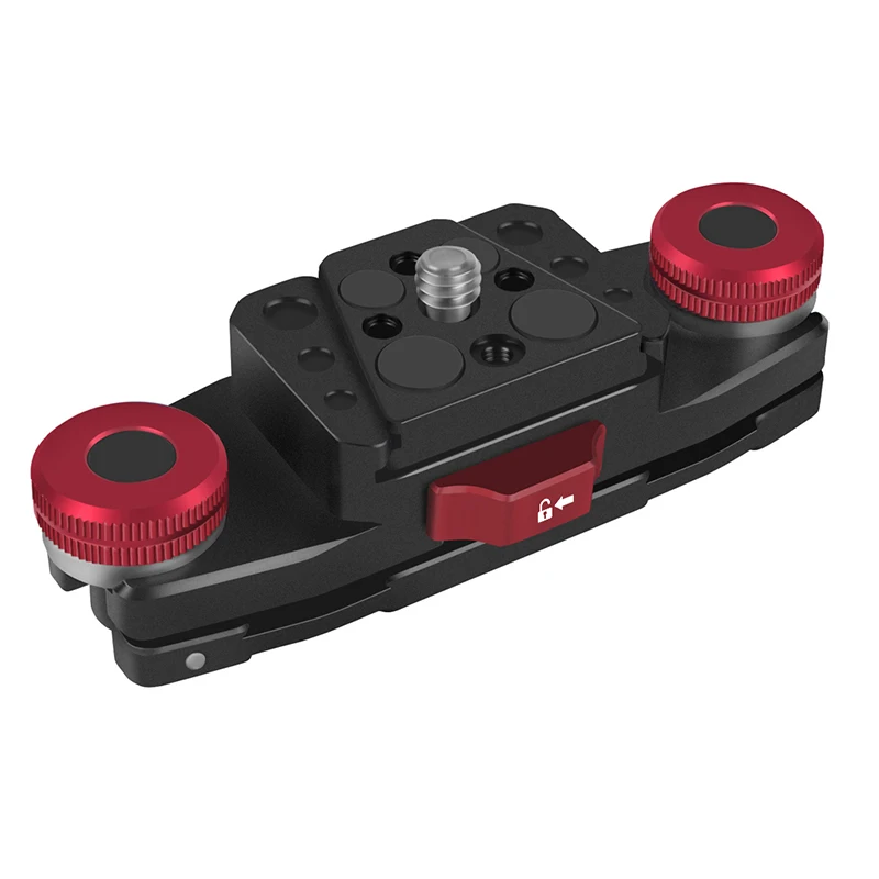 Support pour GoPro Vélo - Clip ceinture et plaque en V montrés en gros plan