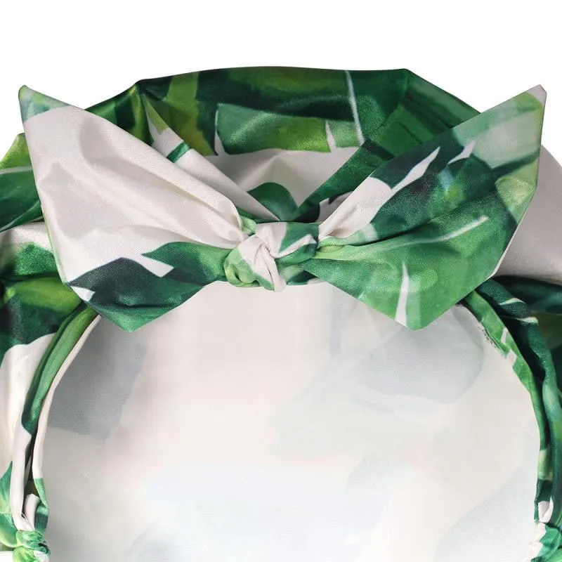 Bow-knot Shower Caps Women Cute Waterproof Bath Hats Face Washing Make-up Moisture Proof Double Layer Head Cover Hair Bonnet New 6