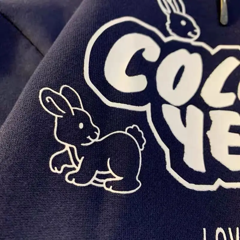 Kawaii Hoodie Long-Sleeved Casual Cute Rabbit Style Women'S Men Top 2023 Loose Ulzzang Fashion Women'S Sweatshirt