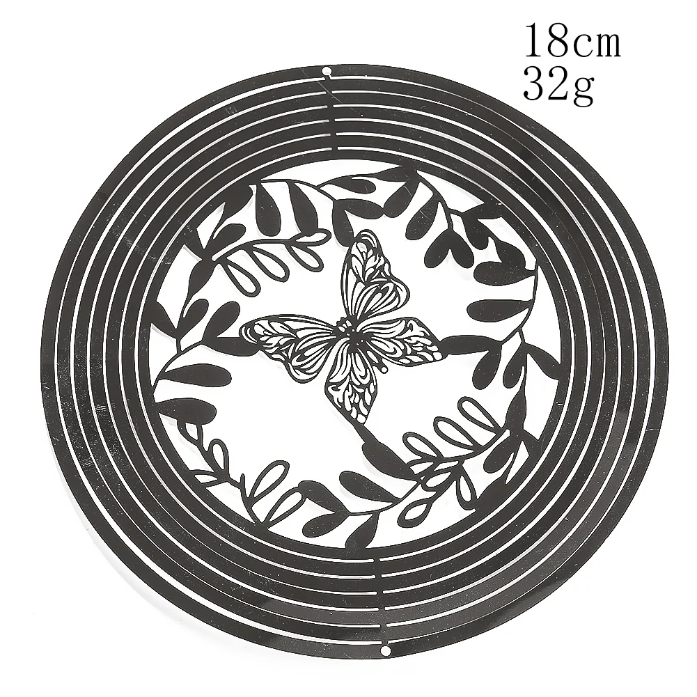 3D Butterfly Sublimation Wind Spinner Rotating Wind Chime Spinning Pendant Metal Outdoor Hanging Garden Balcony Yard Decoration wind bell wind chimes wind chime windmill spinner wind spinner catcher