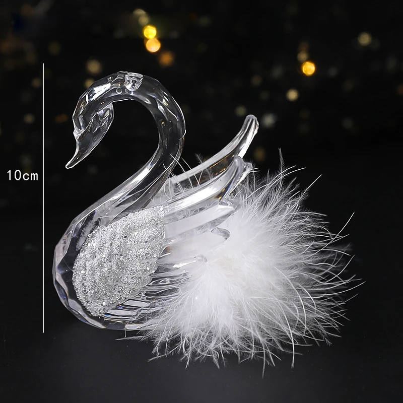 Crystal Swan Valentines day Wedding Cake Happy Birthday Crown Cake Topper Princess Girl Beauty Party cake topper cake toppers cake decorations gold leaf cake decorations party decorations birthday party supplies
