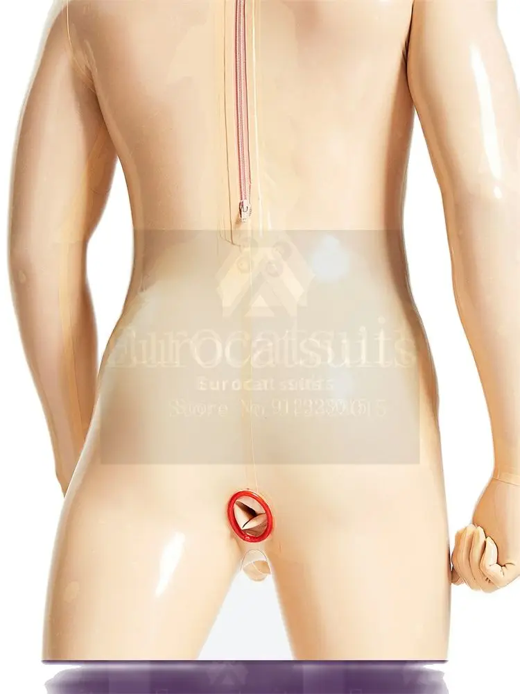 latex suit men rubber men fetish latex for shorts sexy zentai Male catsuits Two chest nipple zips by default