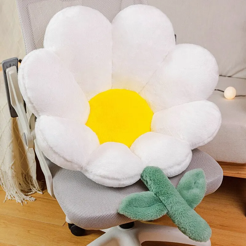 Cheers US Flower Floor Pillow Daisy Flower Shape Cushion Cute Seating Pad  Plush Chair Cushion Oversized Throw Pillow for Home Decoration Kids Girls  Women Gifts 