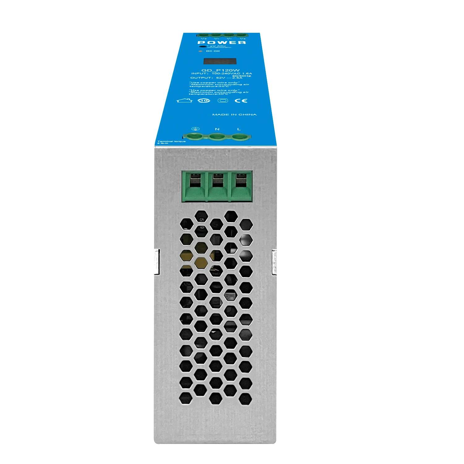 산업용 DIN 레일 설치, POE 스위치용 전원 공급 장치, 80W, 120W, 240W, 48V