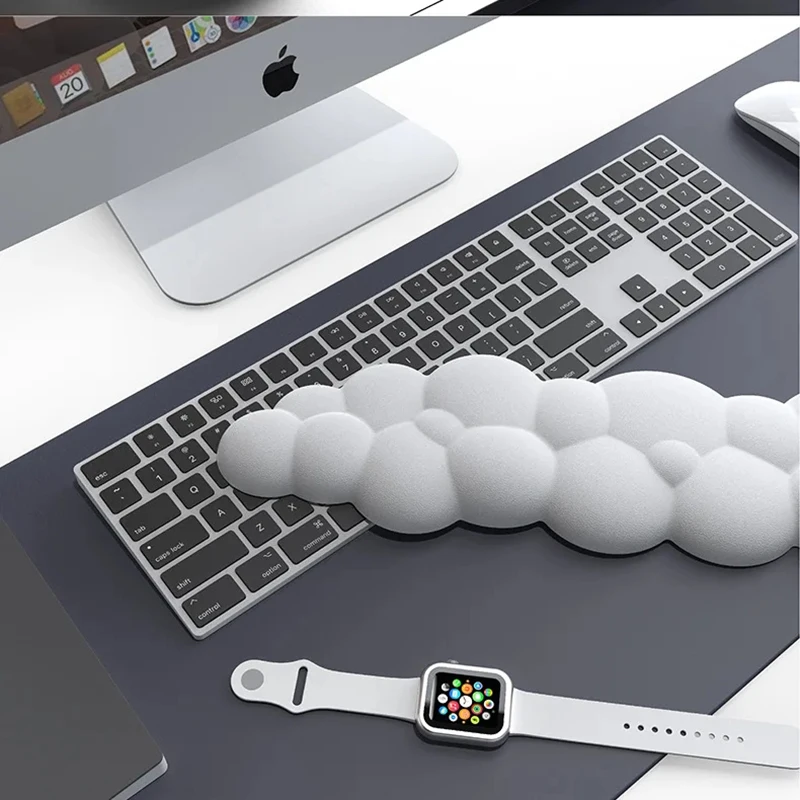 Mouse pad with wrist rest keyboard cloud anti-slip memory foam desktop office gamer mouse wrist rest