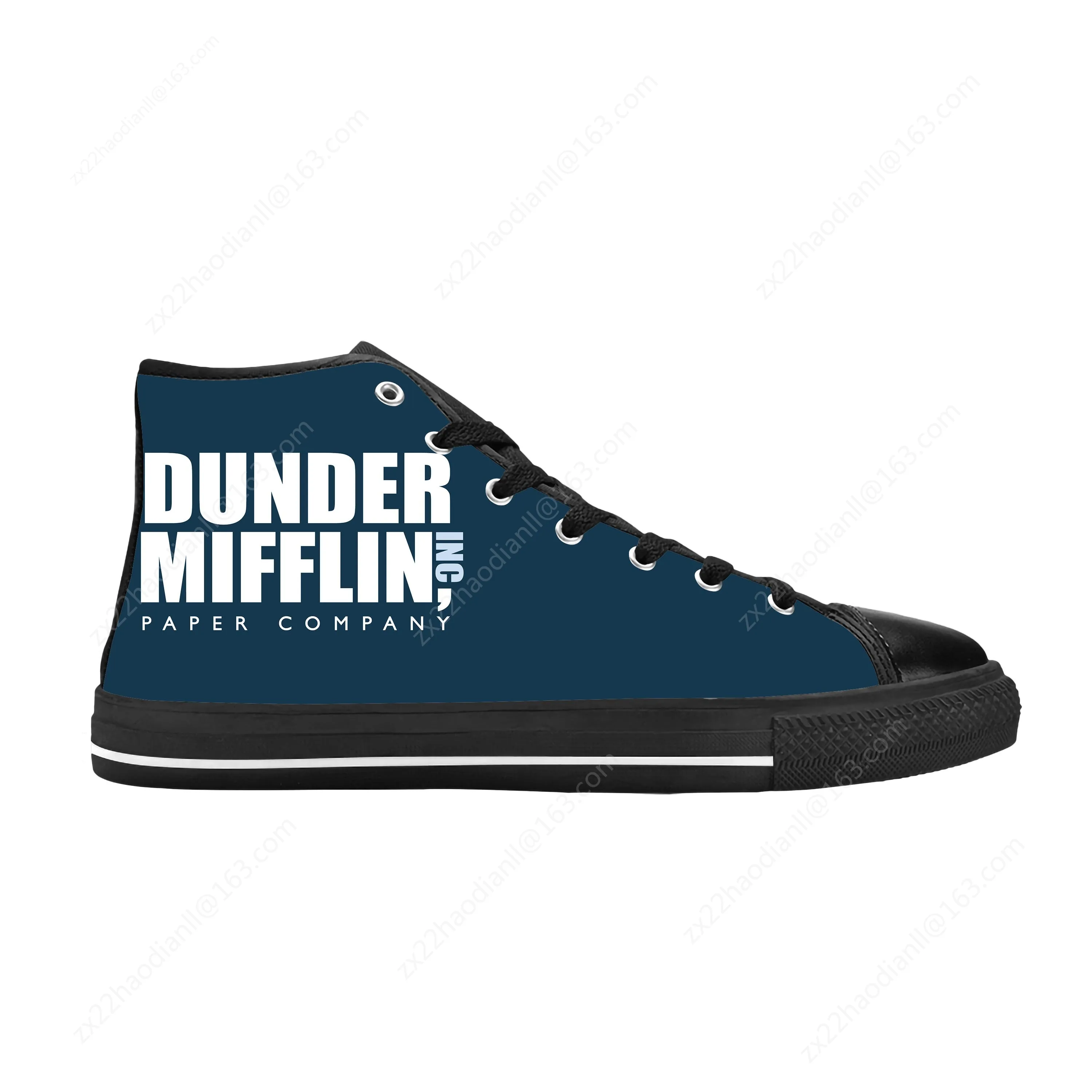 The Office TV Show Dunder Mifflin Paper Company Casual Cloth Shoes High Top Comfortable Breathable 3D Print Men Women Sneakers