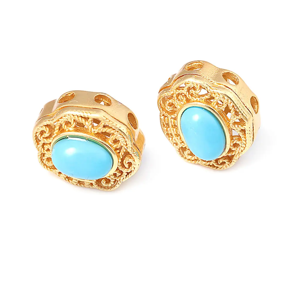 Pulseras de Cuentas Nepalesas Vintage Estilo 5PCS Brasso Dorado Mate Accesorios DIY para Hacer Joyería - details 83