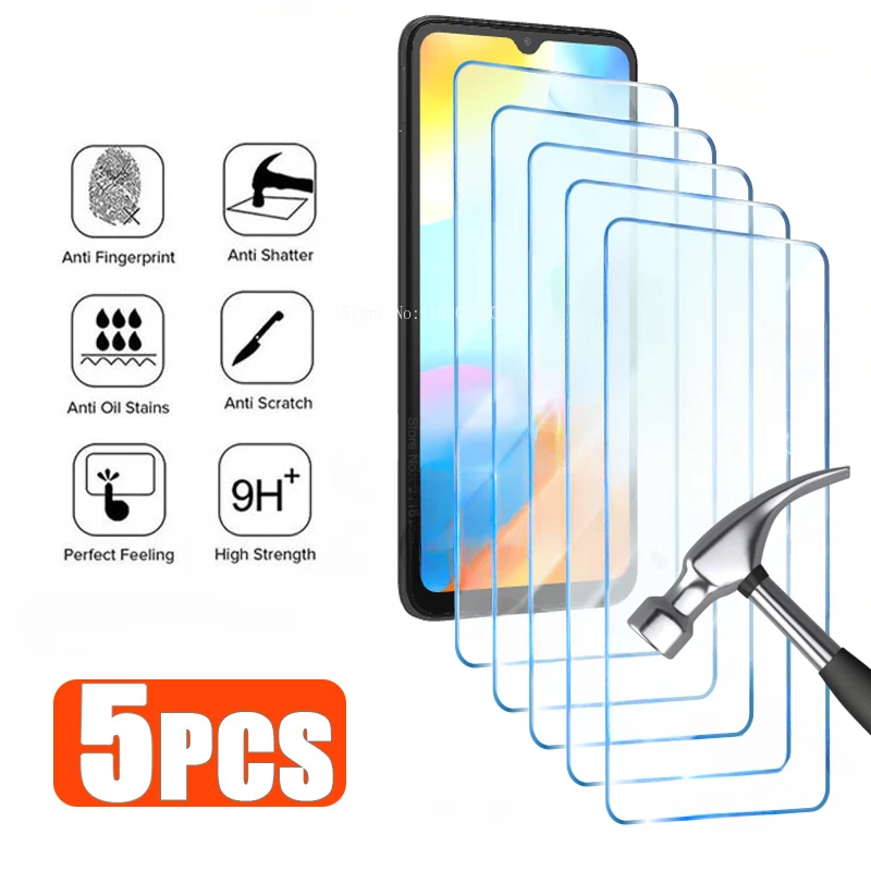 

5 шт. закаленное стекло для Redmi Note 12 11 10 9 8 7 Pro Plus 5G 8T 9S 10S 11S, Защита экрана для Redmi 10C 9T 9C 9A, стекло