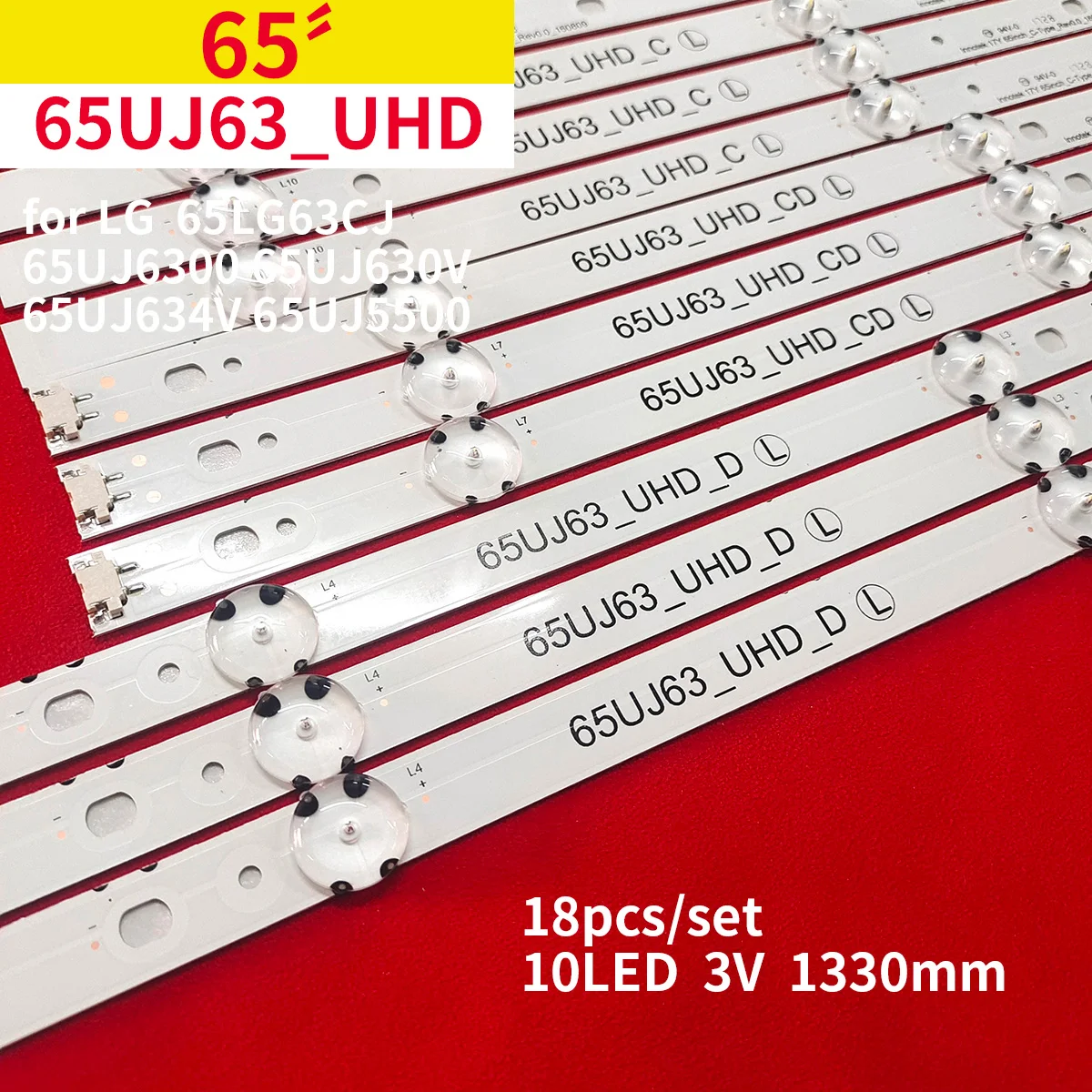 LED-Streifen 65UJ63-UHD-A/B/C/D Für 65UJ634V 65UJ6300 65UJ630V 65UK6100 65UJ651V