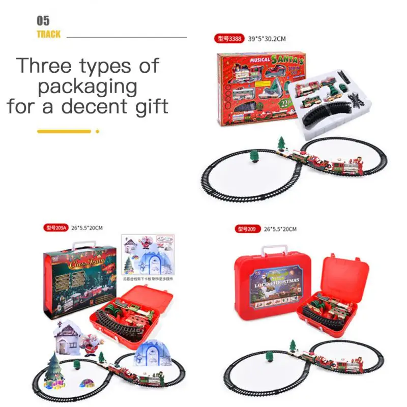 Electric Railcars Christmas Toy Train With Light And Sound Smooth Round Edges No Burrs Educational Toy