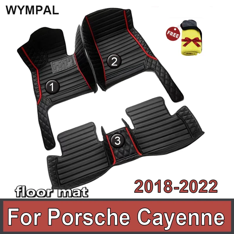 

Автомобильные коврики для Porsche, для Cayenne 2018, 2019, 20, 2021, 2022, индивидуальные автомобильные подкладки для ног, задняя крышка, аксессуары для интерьера