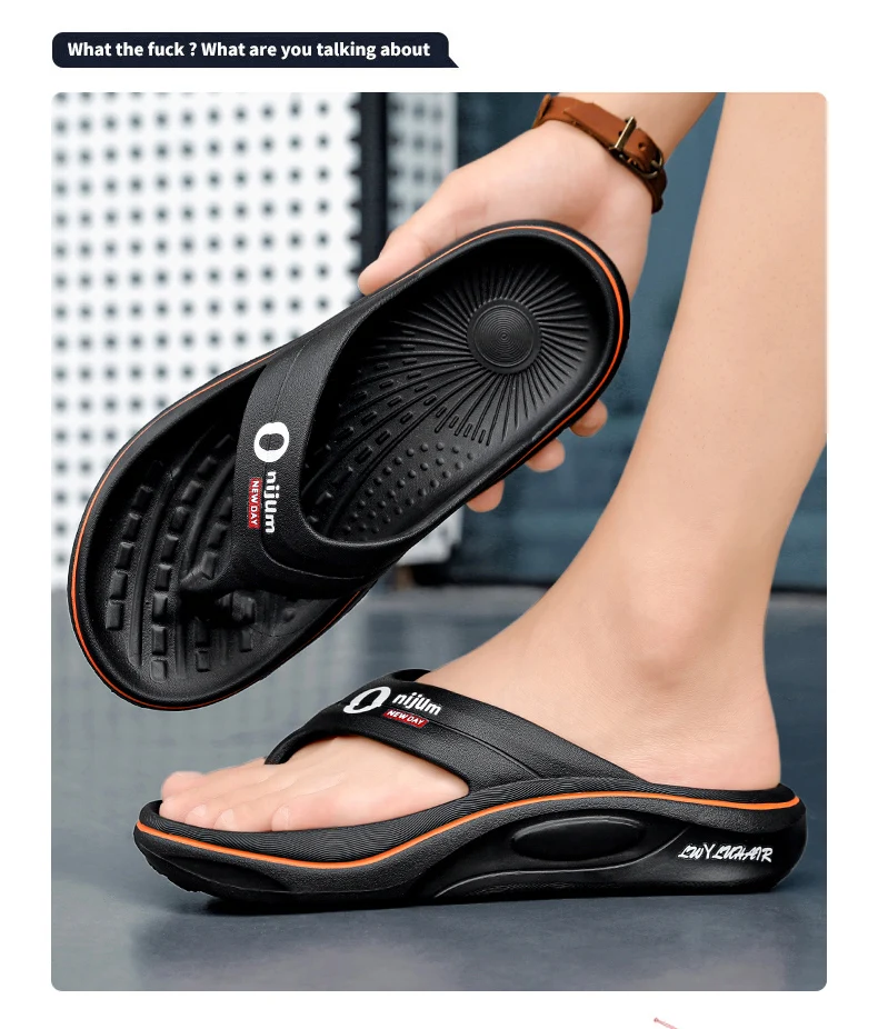 شباشب رجالية صيفية غير قابلة للانزلاق من مادة EVA صنادل منزلية خفيفة الوزن شرائح ناعمة عالية الجودة موضة حمام الشاطئ في الهواء الطلق