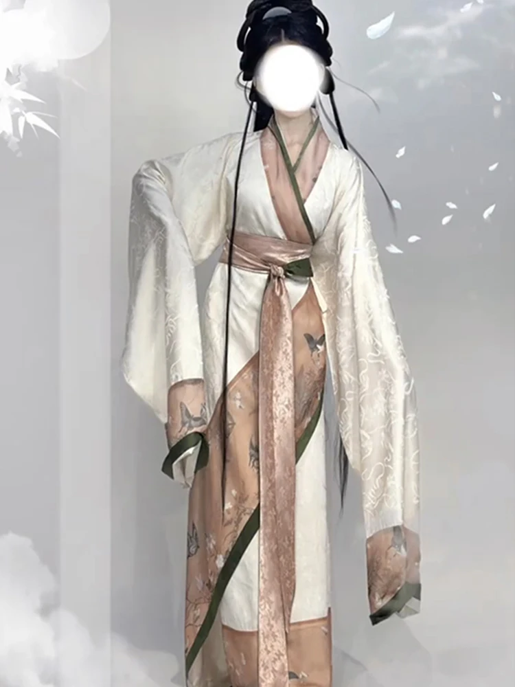 Hanfu original de la dynastie des Song pour femme, col à main