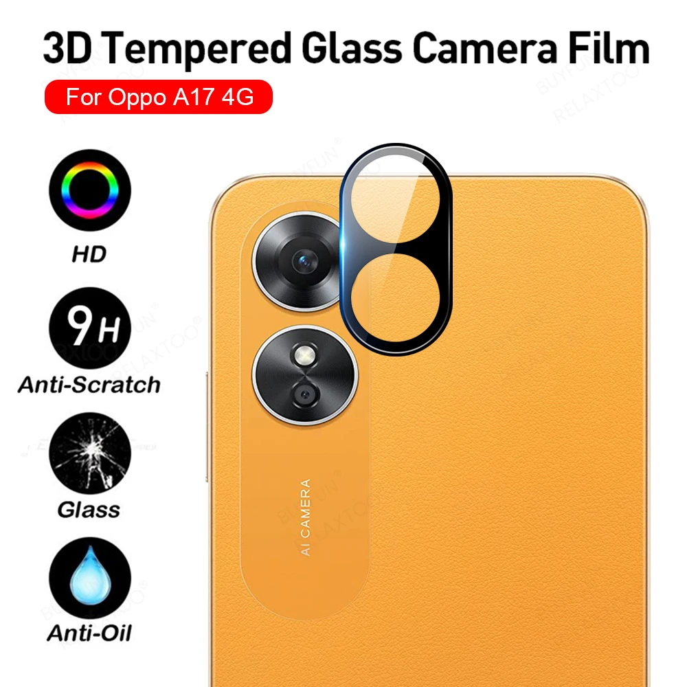 Protezione Dell'Obiettivo Della Fotocamera Curva 3D Per Oppo A17 A 17 17A Oppo A17 4G Custodia In Vetro Temperato Per Fotocamera Posteriore Per Oppo A