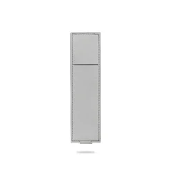 Elegant PU Leather Pen Case with Elastic Closure - Stylish and Portable Stationery for Office, School, or Meetings (Grey Wide style)